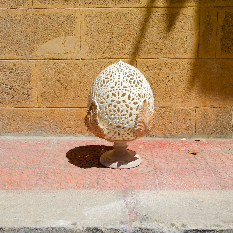 Pumo Lampada  con Quattro Foglie Madreperlato 50 cm