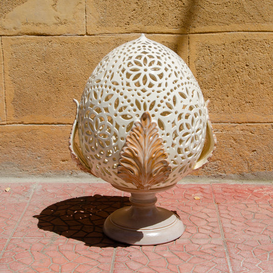 Pumo Lampada  con Quattro Foglie Madreperlato 50 cm