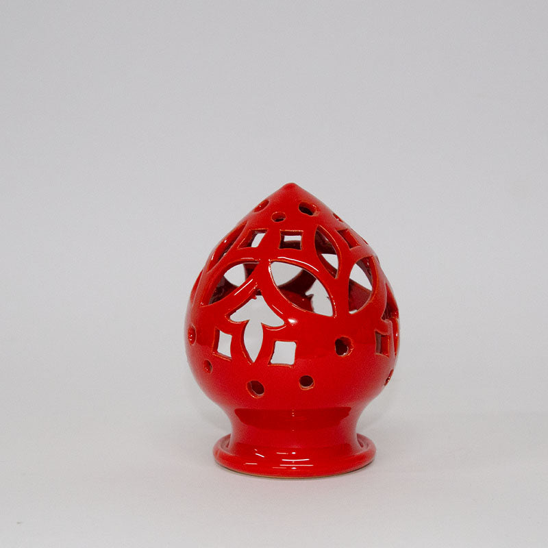Pumo Porta Candela Rosso 10 cm