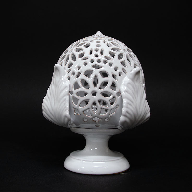 Pumo Lampada con Quattro Foglie Bianco 20cm