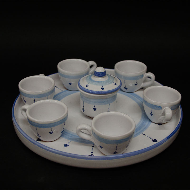 SET Tazzine e Zuccheriera Decorato a mano