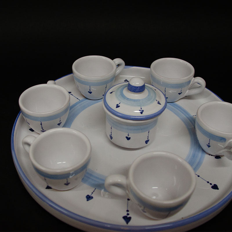 SET Tazzine e Zuccheriera Decorato a mano
