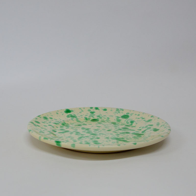 Piatto Piano Bicolore Bianco e Verde 20 cm