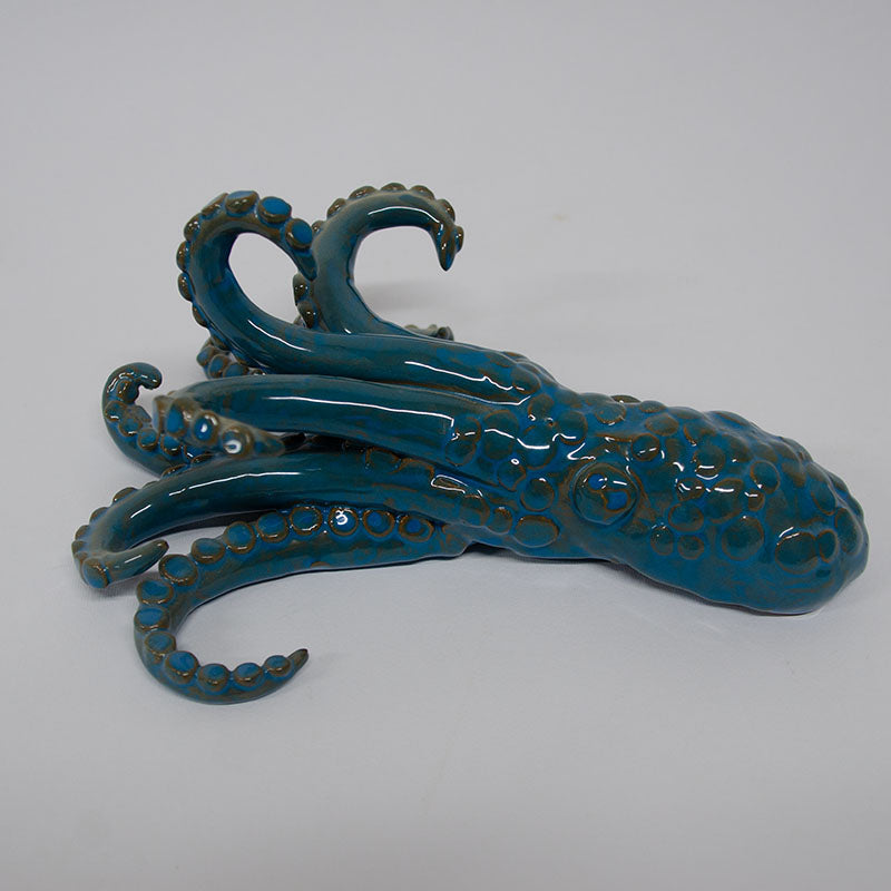 Polpo Modellato a Mano Azzurro 25cm