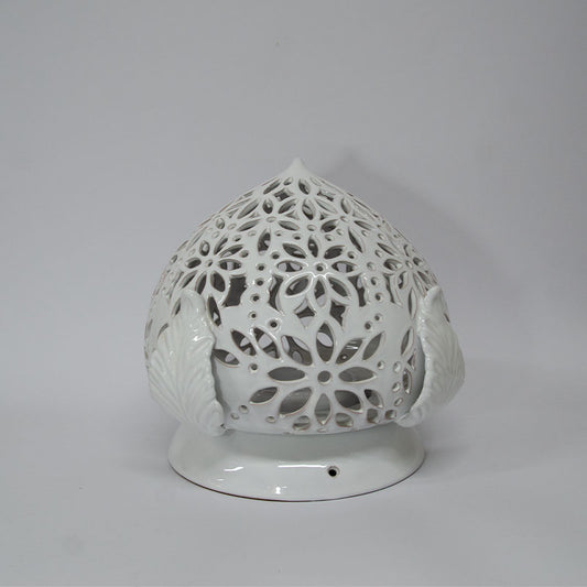 Pumo Lampada con Quattro Foglie Bianco 25 cm