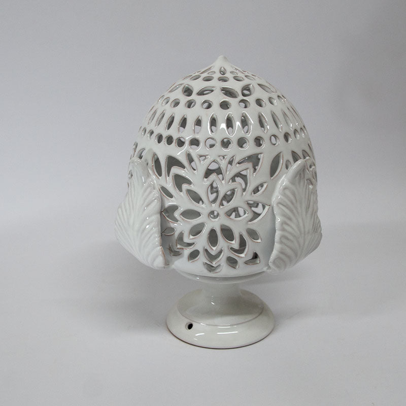 Pumo Lampada con Quattro Foglie Bianco 25 cm