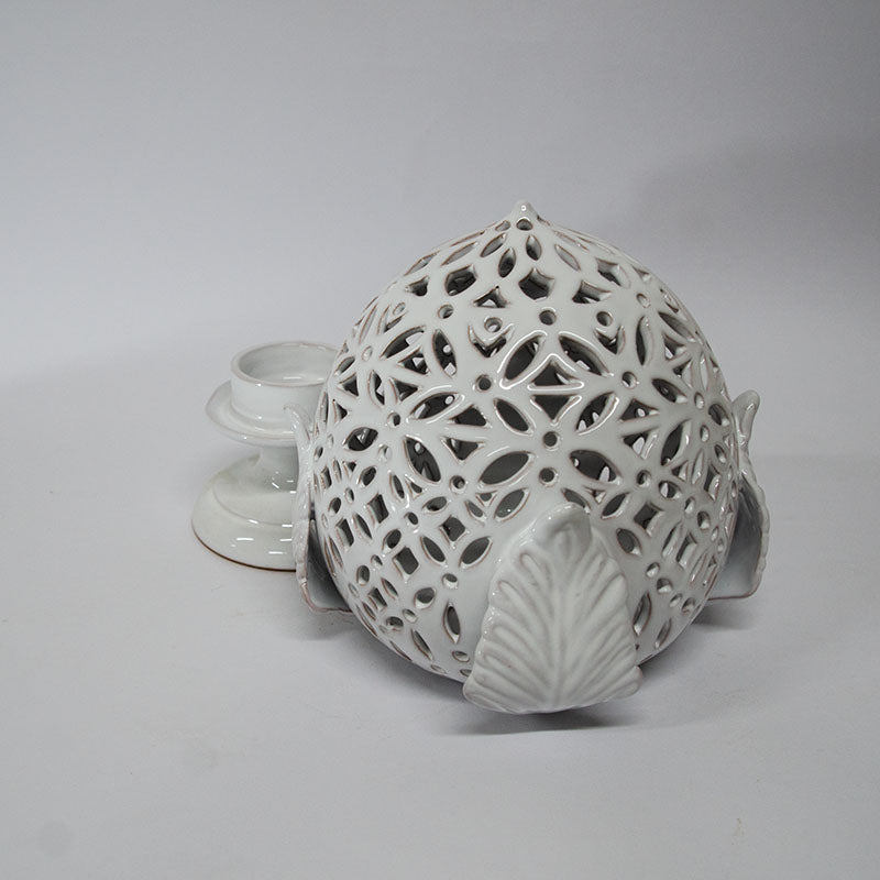 Pumo Lampada con Quattro Foglie Bianco 25 cm
