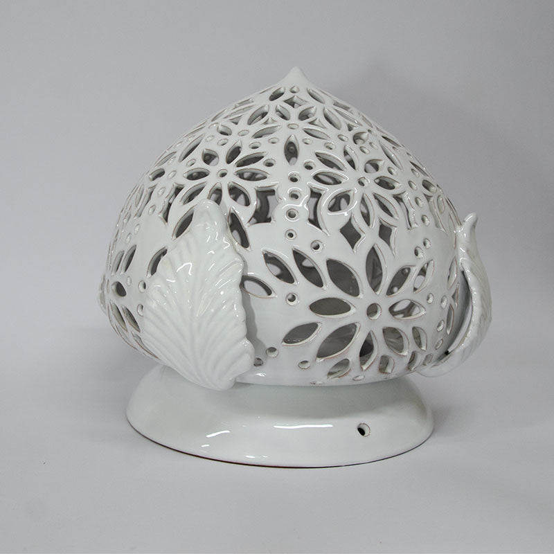 Pumo Lampada con Quattro Foglie Bianco 25 cm