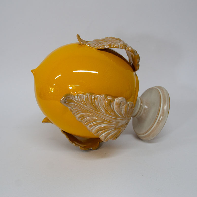 Pumo con Quattro Foglie Giallo e Madreperla 25 cm