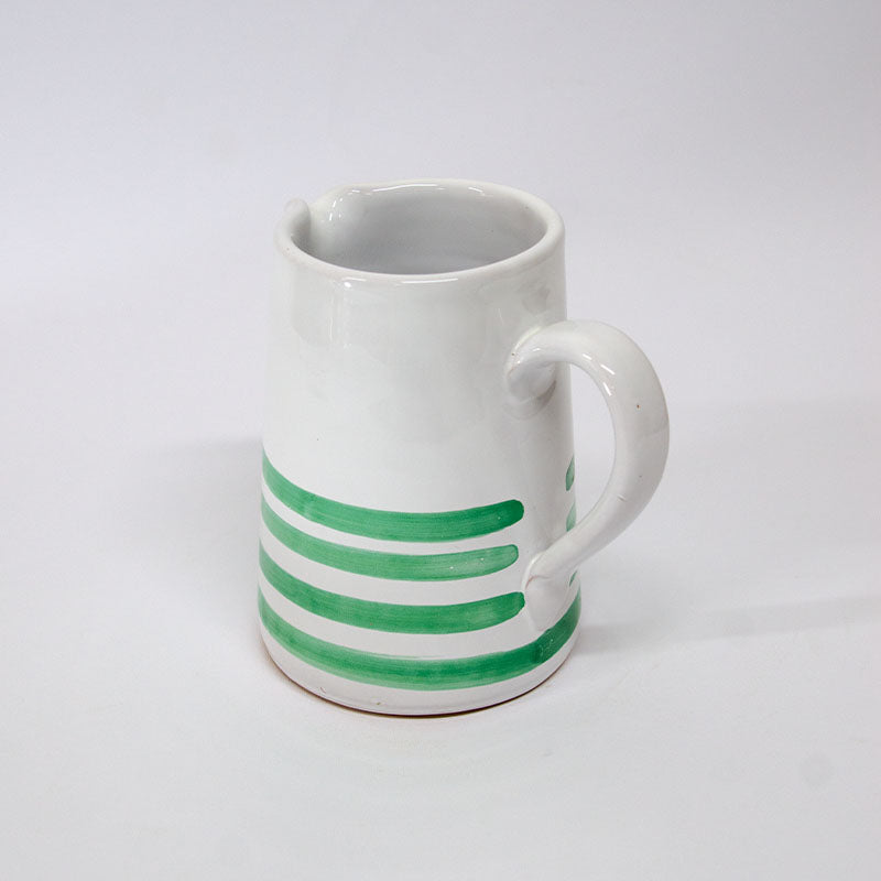 Brocca Bicolore Bianca e Verde 15 cm