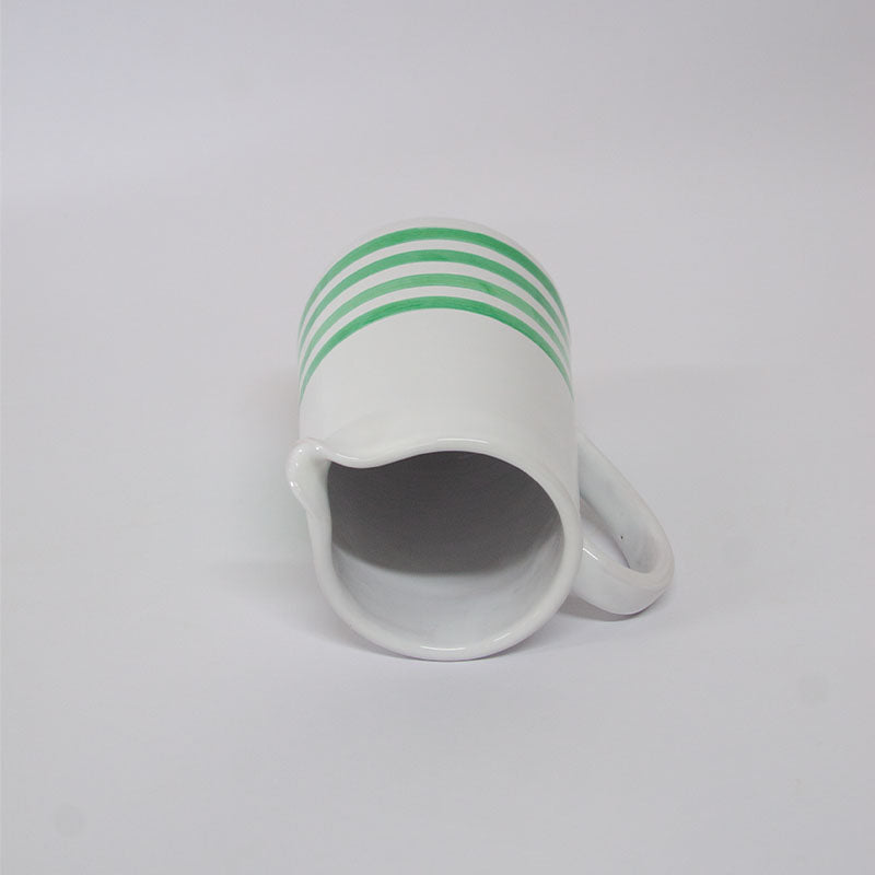 Brocca Bicolore Bianca e Verde 15 cm