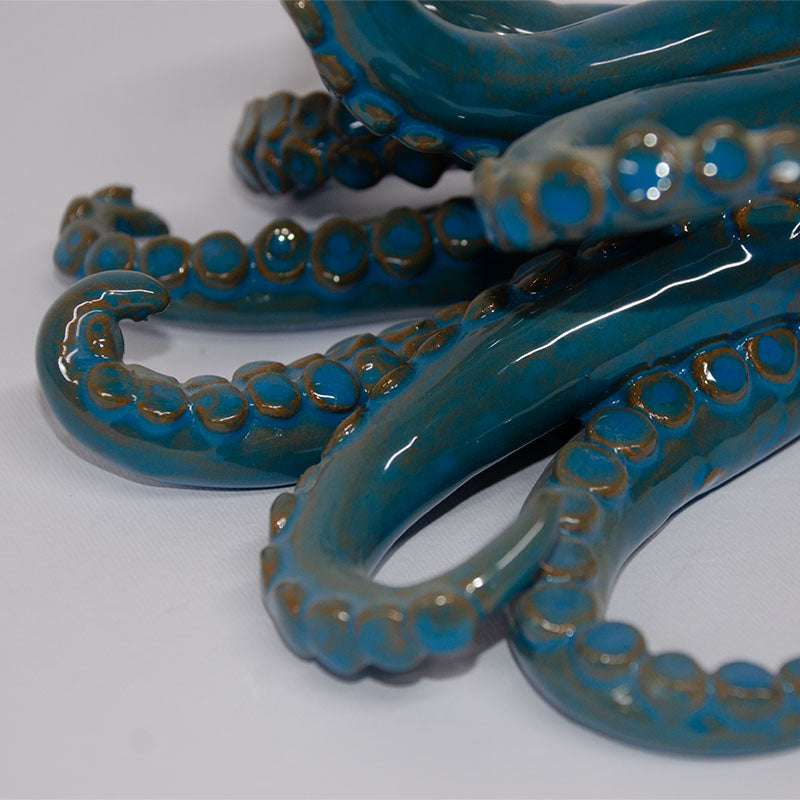 Polpo Modellato a Mano Azzurro 25cm