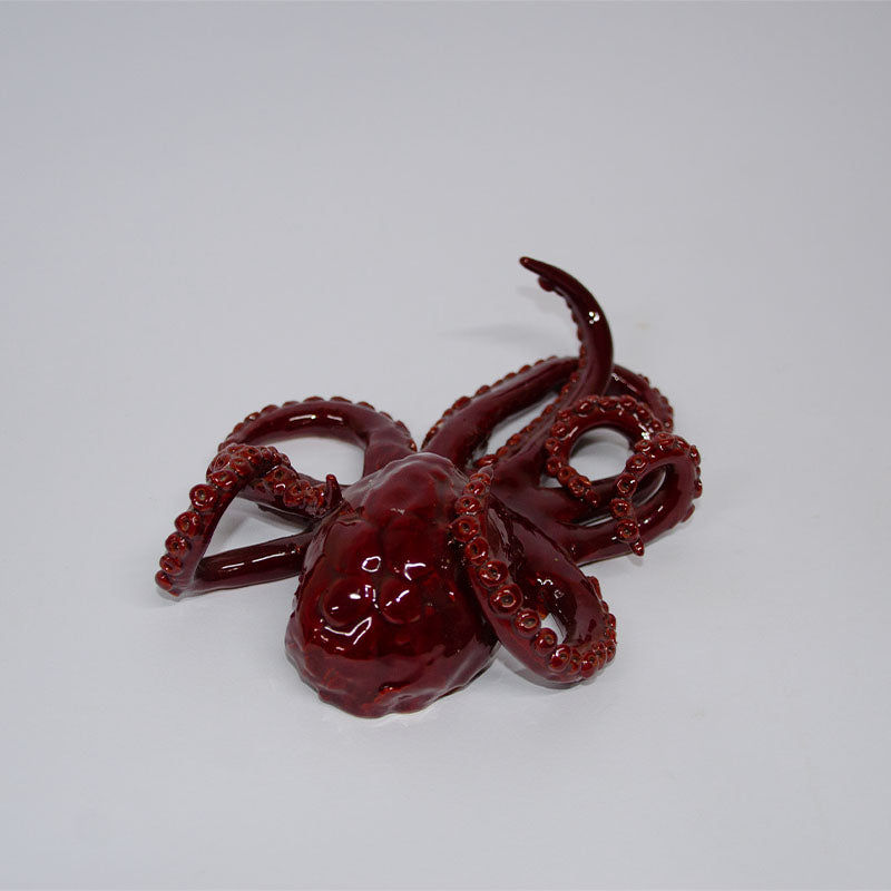 Polpo Modellato a Mano Bordeaux 25 cm