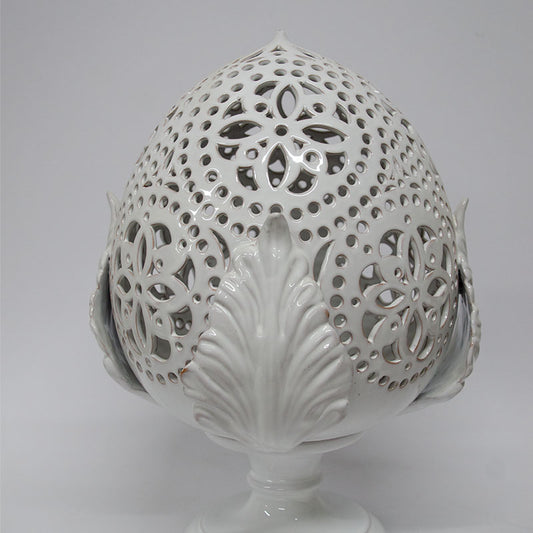 Pumo Lampada con Quattro Foglie Bianco 40cm