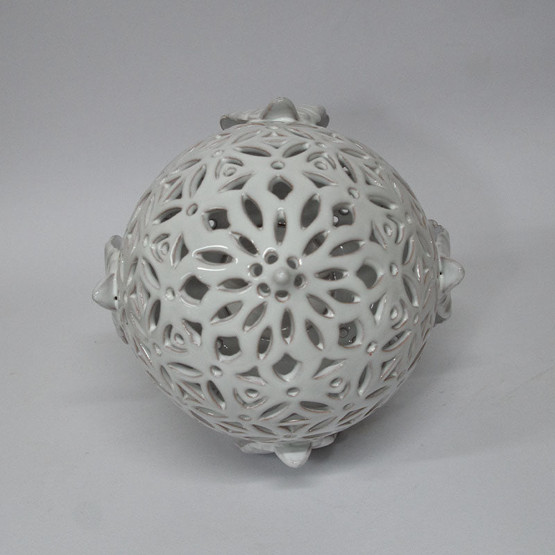 Pumo Lampada con Quattro Foglie Bianco 25 cm