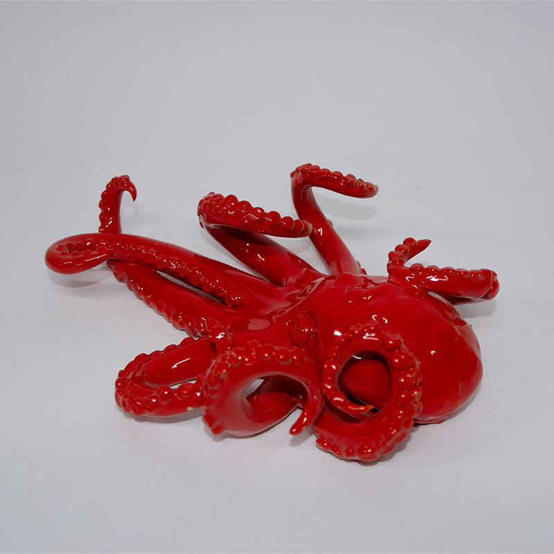 Polpo Modellato a Mano Rosso 25cm