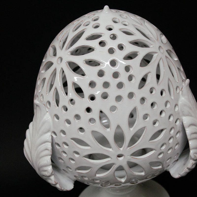 Pumo Lampada con Tre Foglie Bianco 35cm