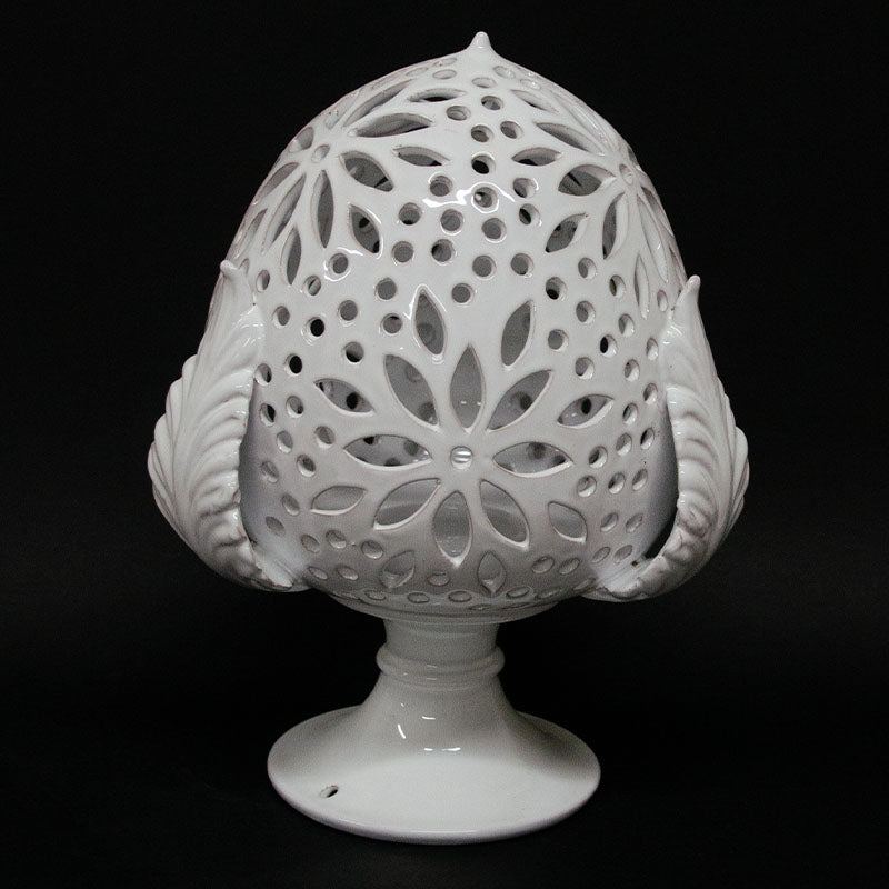 Pumo Lampada con Tre Foglie Bianco 35cm
