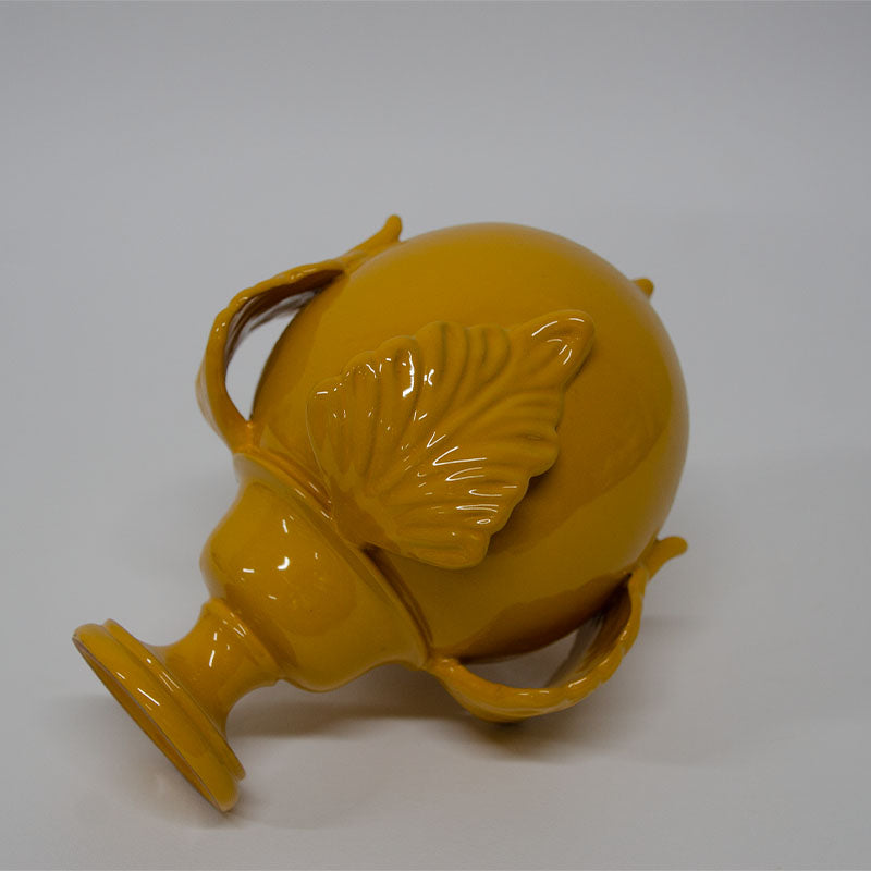 Pumo con Quattro Foglie Giallo Senape 20 cm