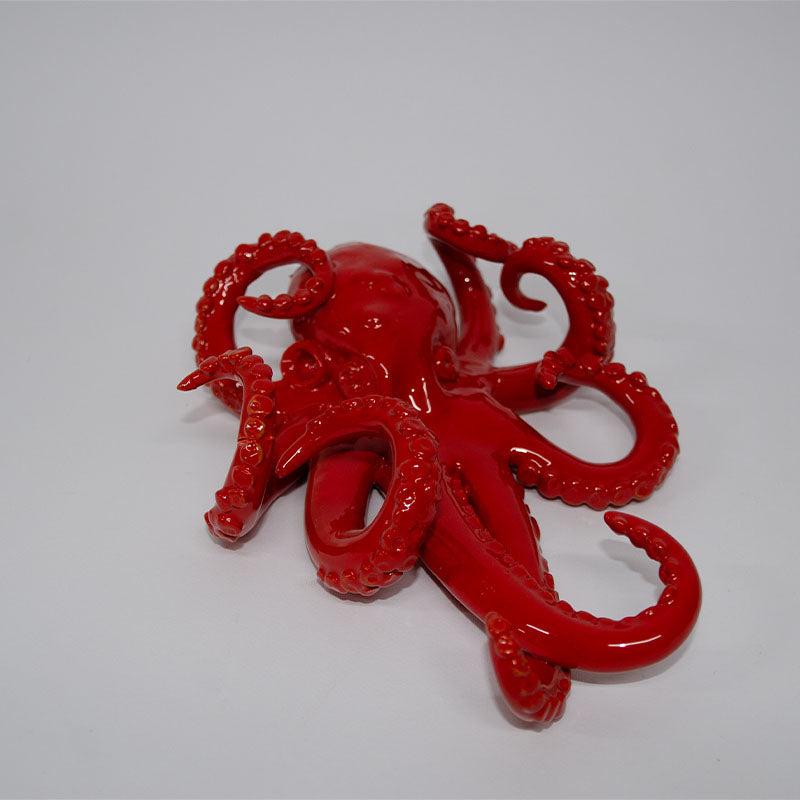 Polpo Modellato a Mano Rosso 25cm