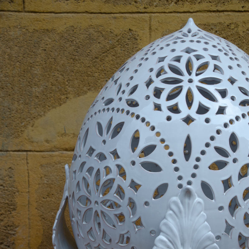 Pumo Lampada con Quattro Foglie Bianco 50 cm