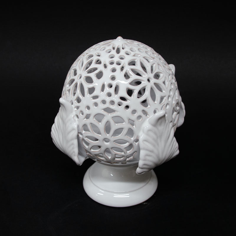 Pumo Lampada con Quattro Foglie Bianco 20cm