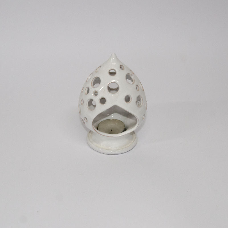 Pumo Porta Candela Avorio 15 cm