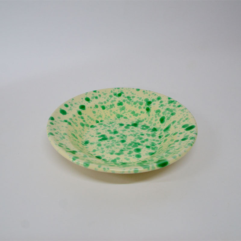 Piatto Fondo Bicolore Bianco e Verde 23 cm