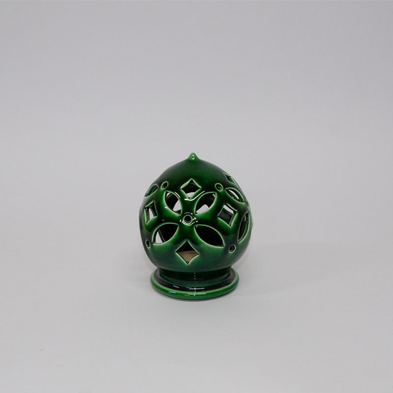 Pumo Porta Candela Verde 12cm