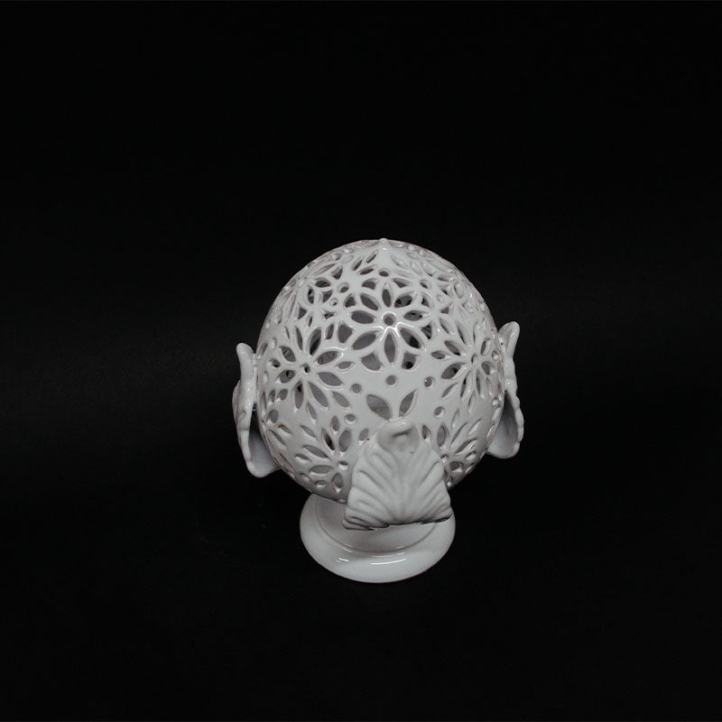 Pumo Lampada con Quattro Foglie Bianco 20cm