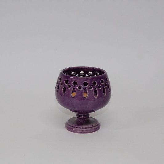 Pumo Porta Candela Viola 11cm