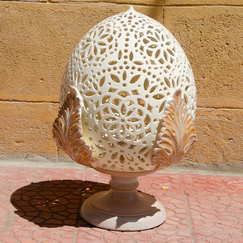 Pumo Lampada  con Quattro Foglie Madreperlato 50 cm