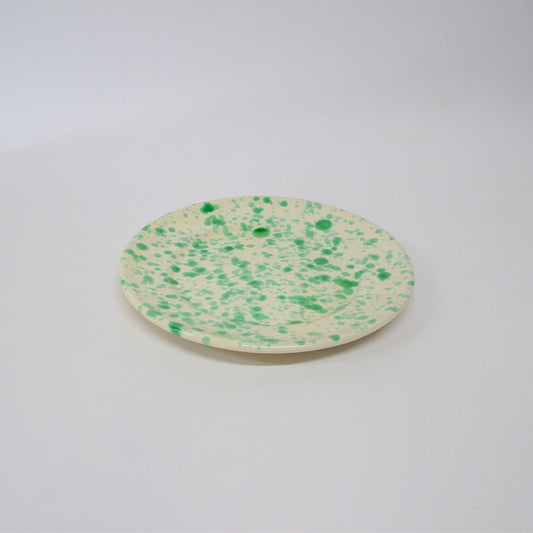 Piatto Piano Bicolore Bianco e Verde 20 cm