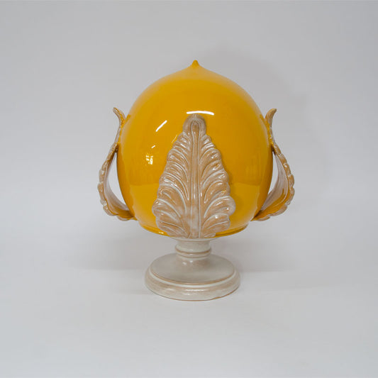 Pumo con Quattro Foglie Giallo e Madreperla 25 cm