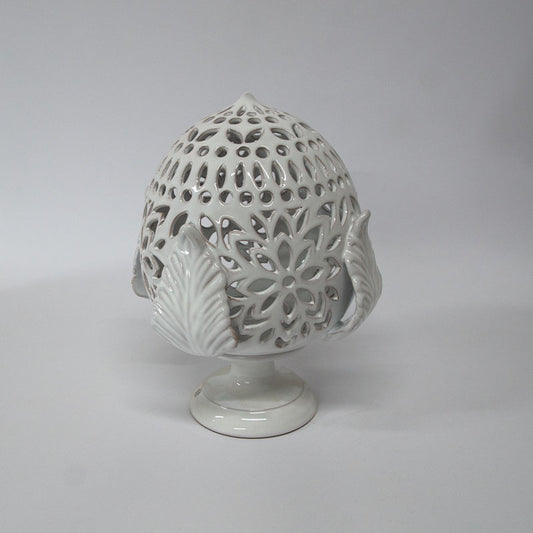 Pumo Lampada con Quattro Foglie Bianco 25 cm