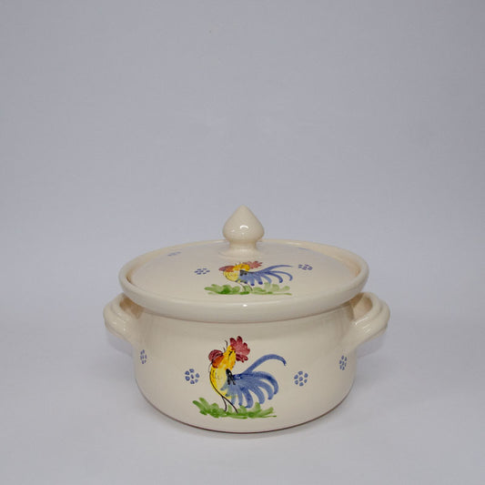 Zuppiera, con Gallo decorato a Mano 25 cm