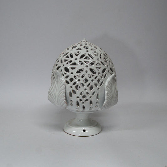 Pumo Lampada con Quattro Foglie Bianco 25 cm