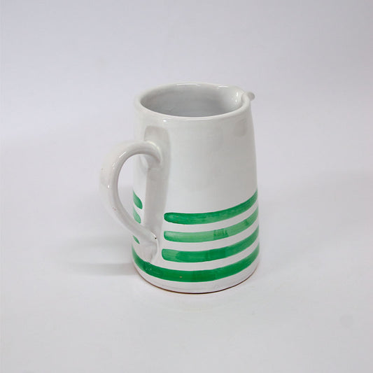 Brocca Bicolore Bianca e Verde 15 cm