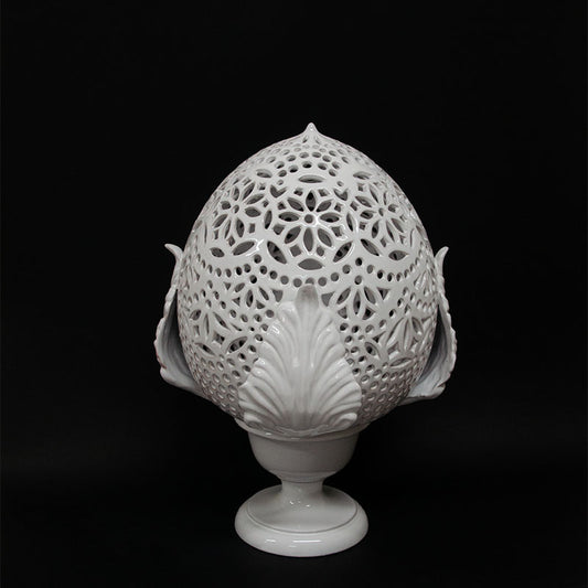 Pumo Lampada con Quattro Foglie Bianco 40cm