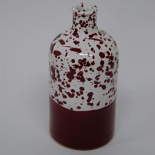 Oliera Bicolore, Bianca con gocce Marroni 250ml