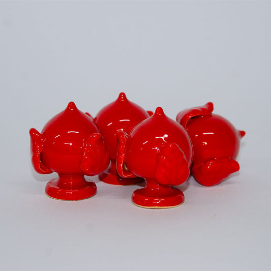 Pumetto a Tre Foglie Rosso 5 cm