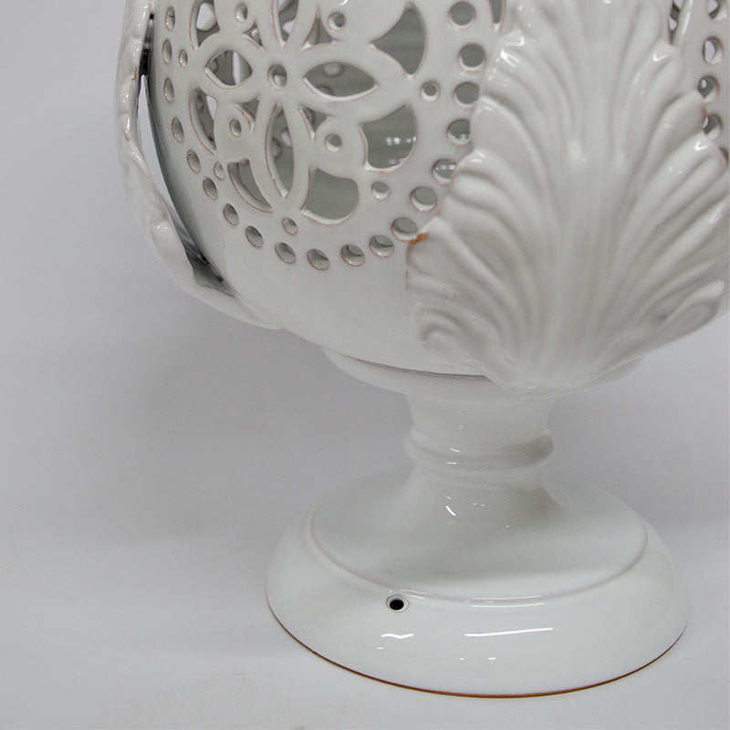 Pumo Lampada con Quattro Foglie Bianco 40cm