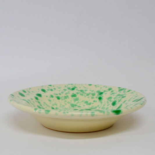 Piatto Fondo Bicolore Bianco e Verde 23 cm
