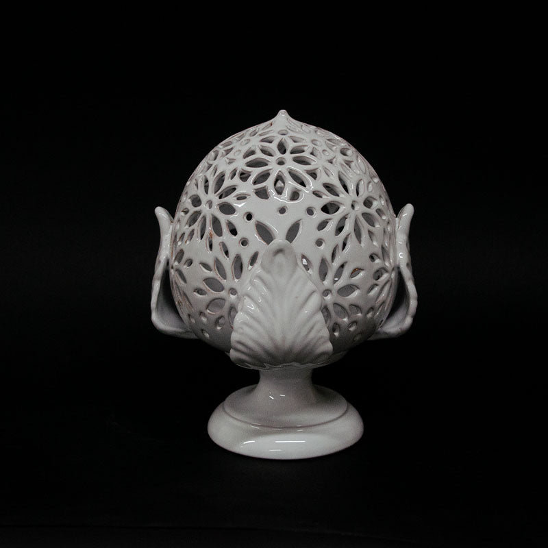 Pumo Lampada con Quattro Foglie Bianco 20cm