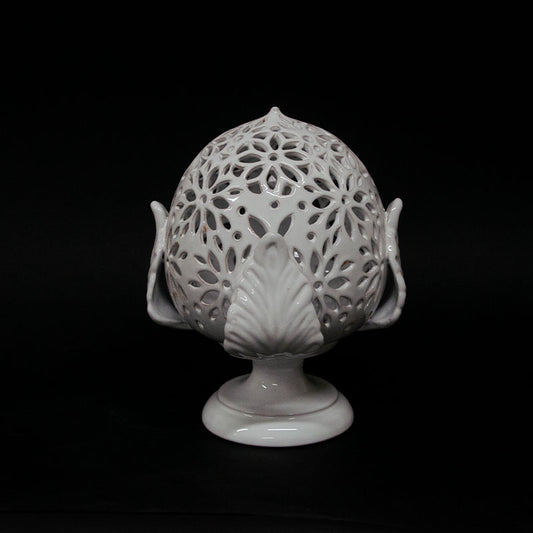 Pumo Lampada con Quattro Foglie Bianco 20cm