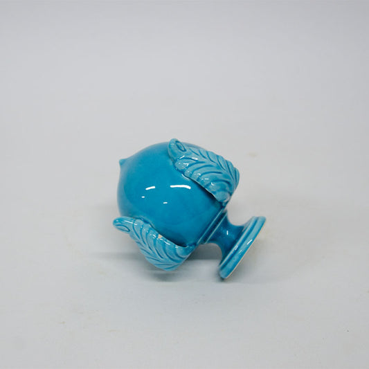 Pumo con Quattro foglie Azzurro 10cm