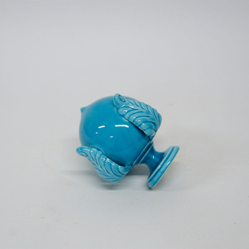 Pumo con Quattro foglie Azzurro 10cm
