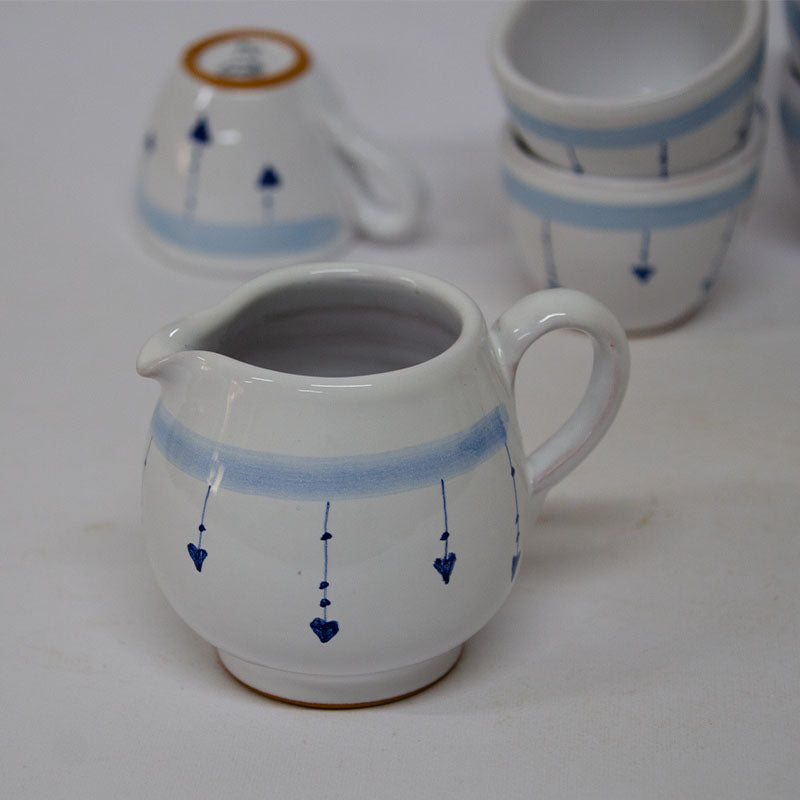 SET Tazzine decorate a mano Bianche