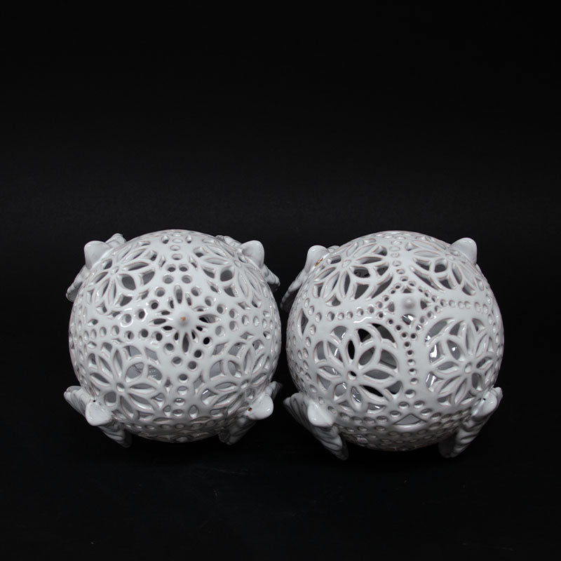 Pumo Lampada con Quattro Foglie Bianco 20cm