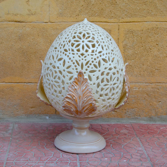 Pumo Lampada con Quattro Foglie Madreperlato 40cm